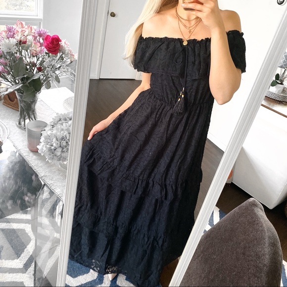 🖤 CATHERINE MALANDRINO ELECTRIC GARDEN BLACK MAXI - Picture 4 of 14